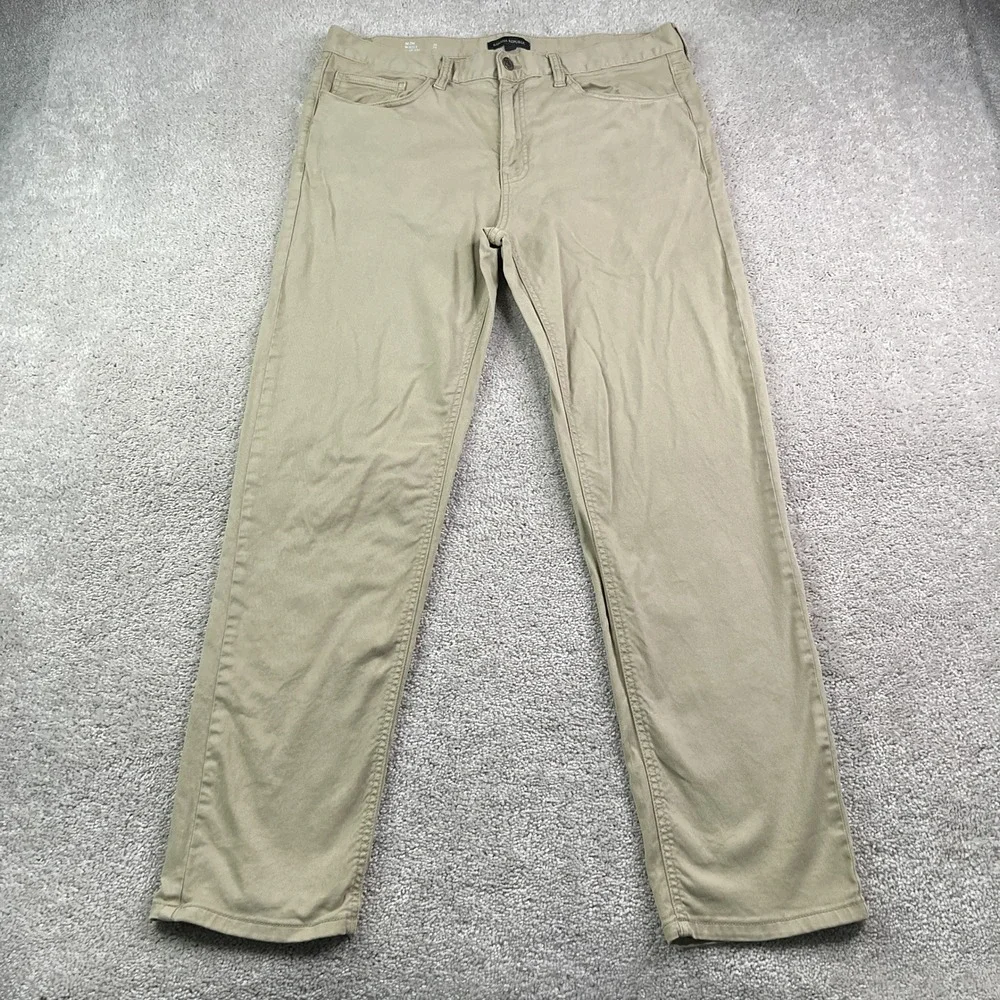 Banana Republic Pants Mens 36x32 Tan Slim 5 Pocket Stretch Twill Chino Khaki